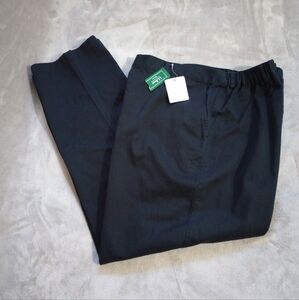 NWT L L Bean Bayside Wrinkle Resistant Black Chinos Cotton Pants 18